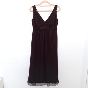 Y2K Womens Babydoll Dress Size 8 Brown‎ Midi Formal 90s Whimsigoth Forest Fairy